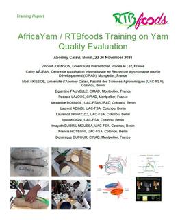 Couv Report AfricaYam RTBfoods Training